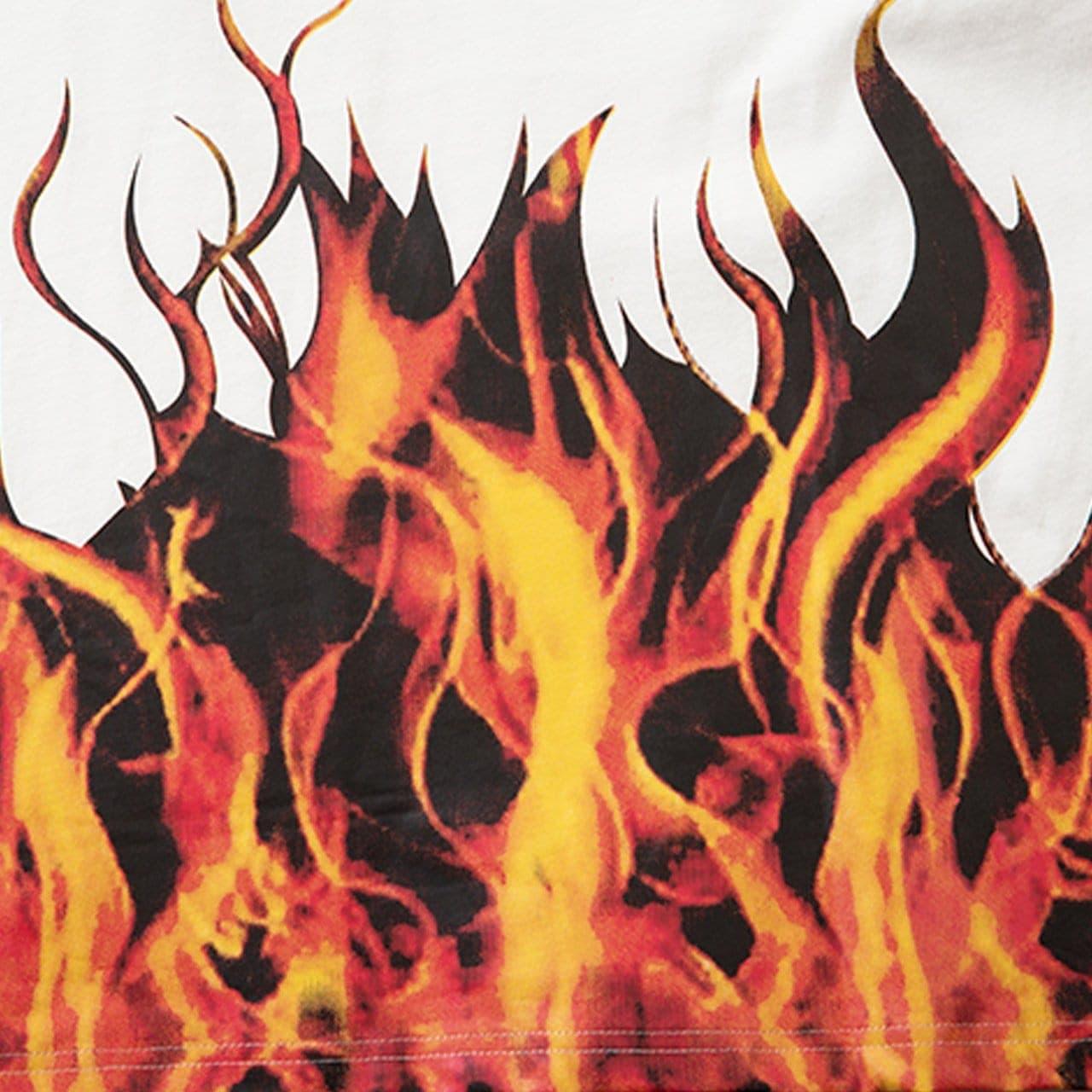 Dark Fire Flame Print Sweatshirt