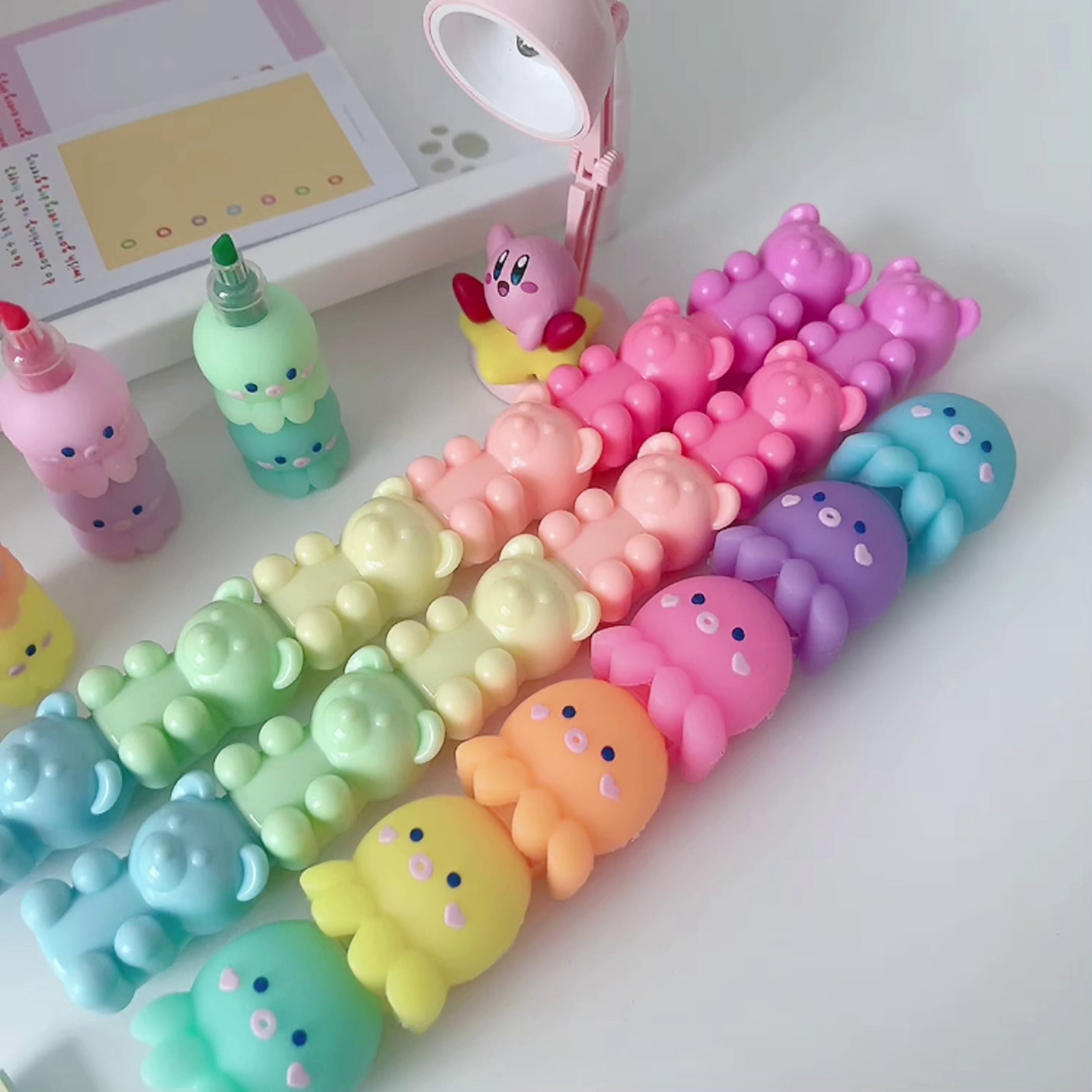 Kawaii Octopus 5-color Highlighter