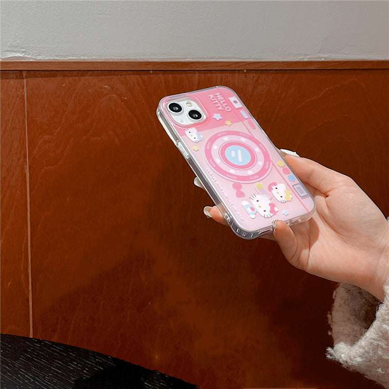 Kawaii Cat Camera Magnetic Stand Phone Case