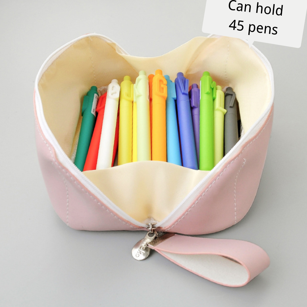 PU Solid Color Pencil Case