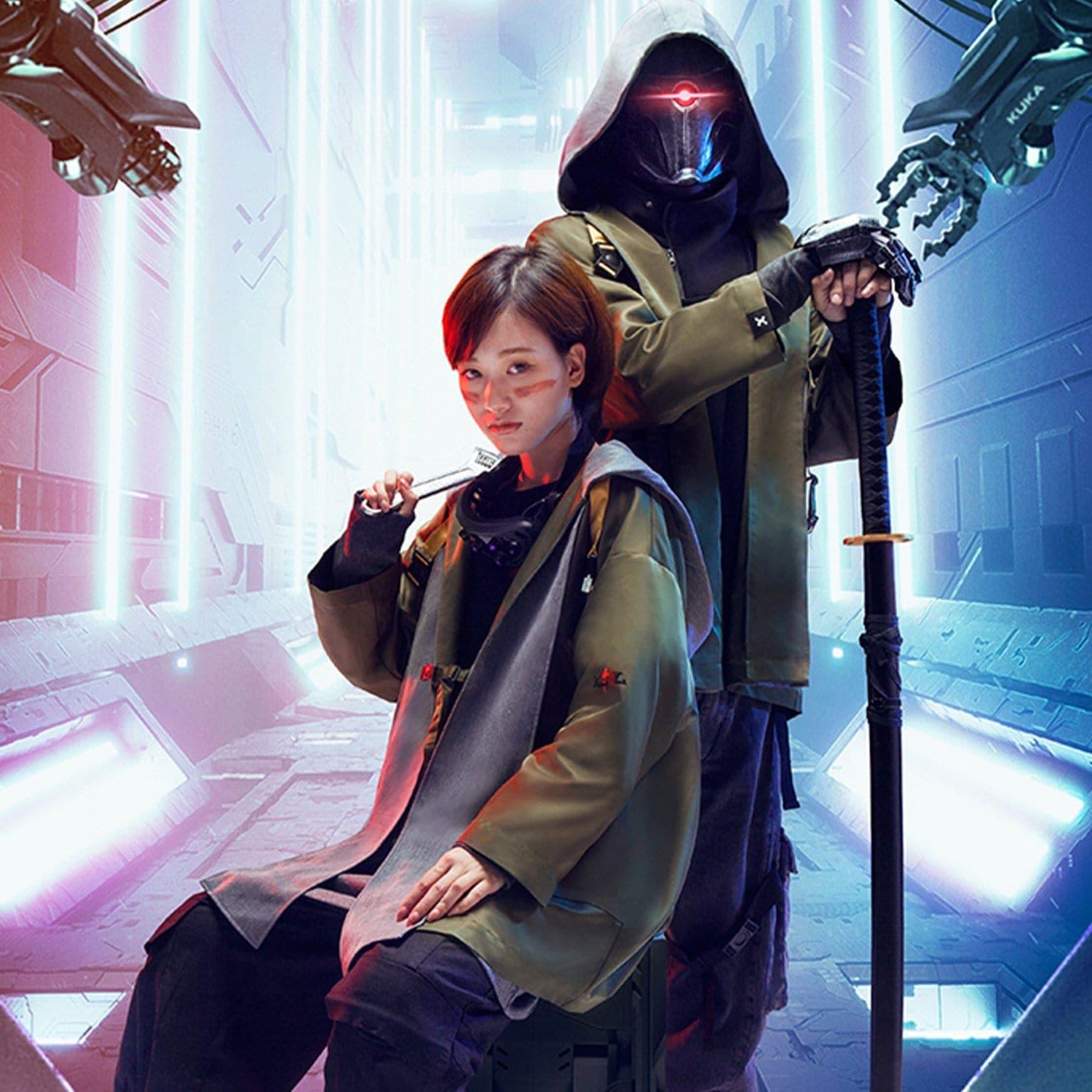 Cyberpunk Ninja Functional Cardigan Hoodies