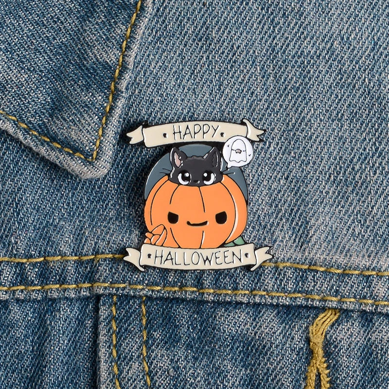 Cartoon Pumpkin Halloween Pins