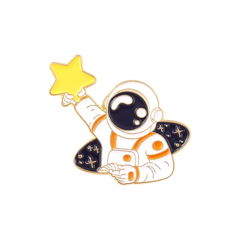 Astronaut Whale Shape Pins