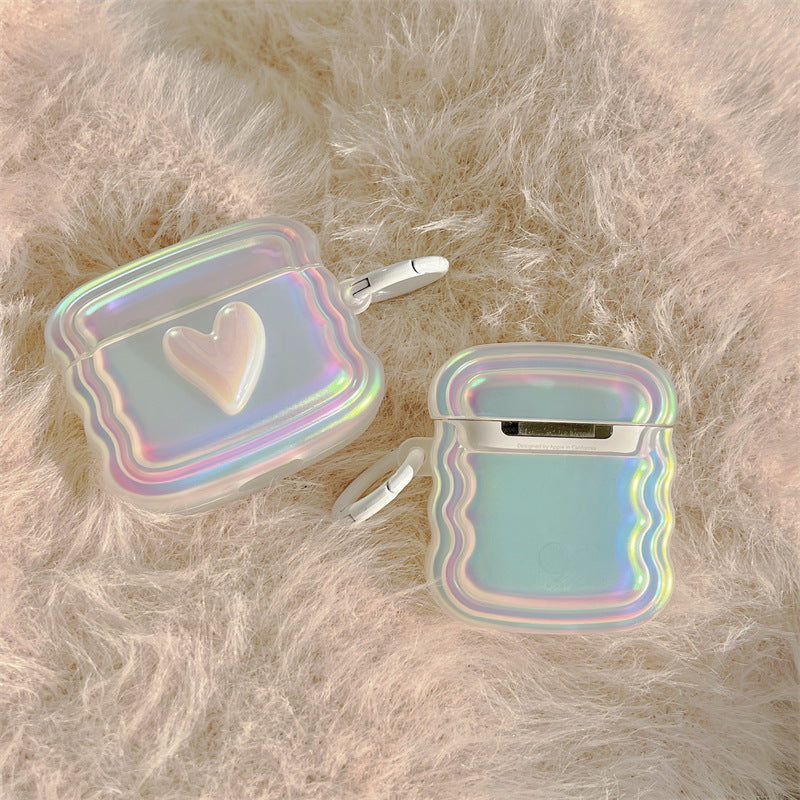 Kawaii Laser Heart Airpods Case