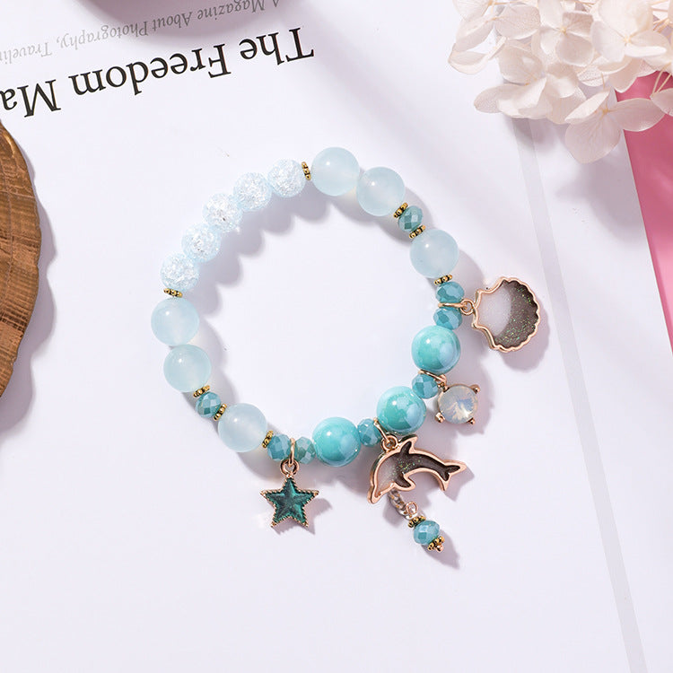 Dolphin Shell Crystal Bracelet