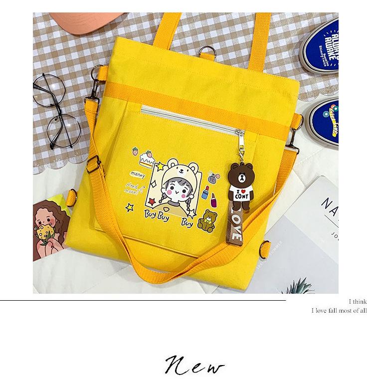 Printed Girl Pattern Tote Bag