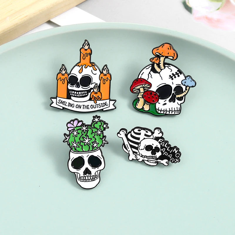 Mushroom Cactus Candle Pins