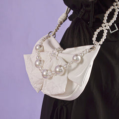 Butterfly Bow Pearl Shoulder Bag