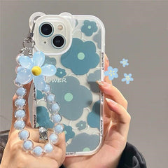 Blue Frangipani Chain Phone Case