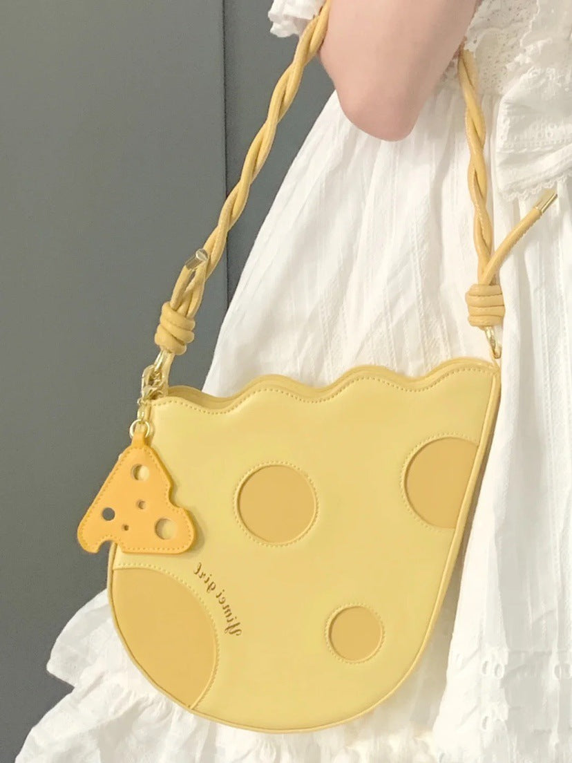 Creamy Yellow Cheese Shoulder Bag