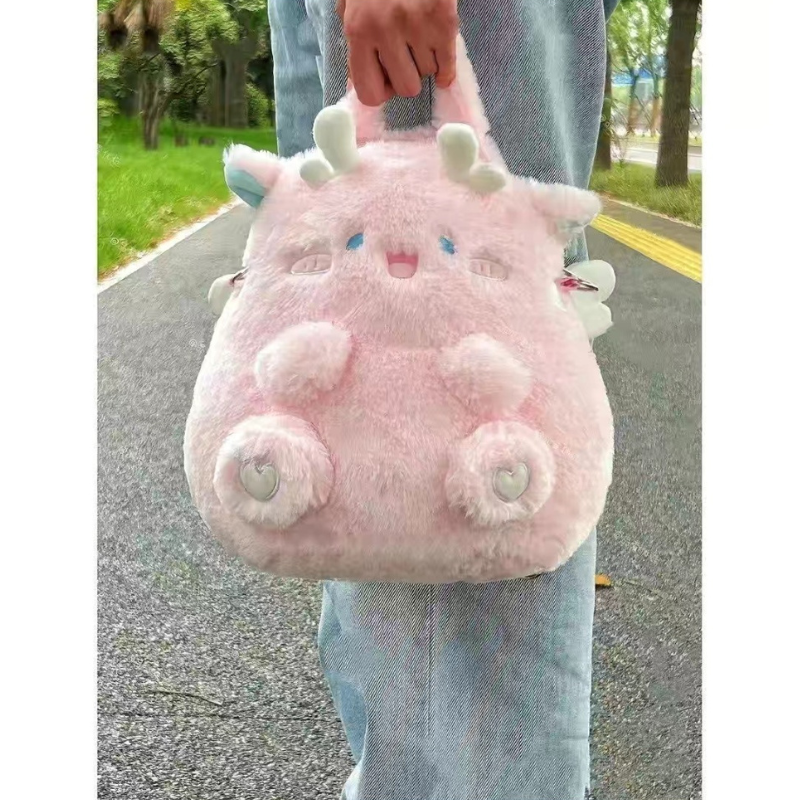 Kawaii Cartoon Plush Dinosaur Backpack