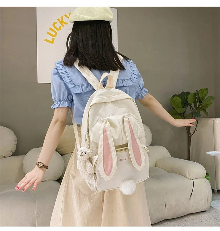 Funny Character Bunny Ears Backpack