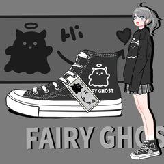 FAIRY GHOST Black Casual Canvas Shoes