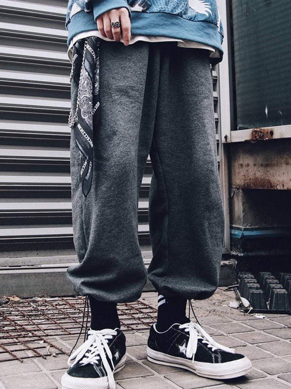 "Chains Belt"Loose Pants