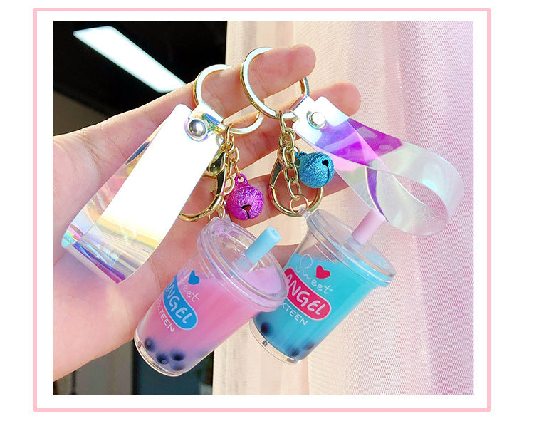 Milk Tea Cup Quicksand Keychain