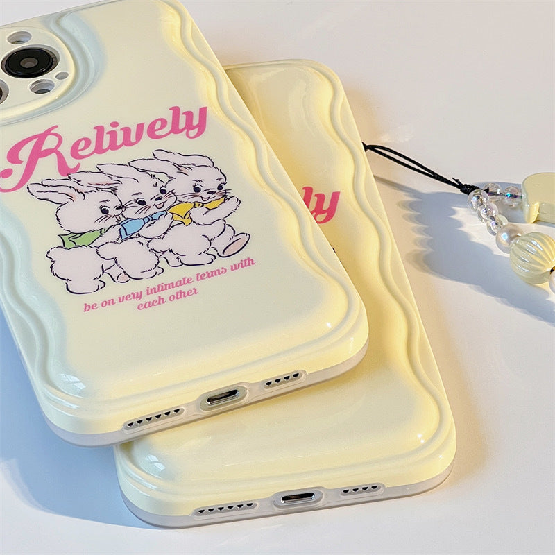 Cream Yellow Bunny Chain Phone Case