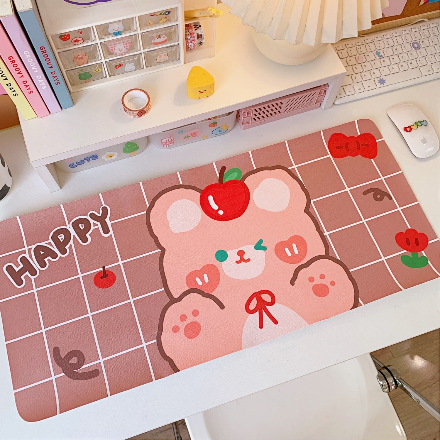 Kawaii Strawberry Bunny Mouse Pad