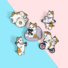 Fitness Kitten Pins