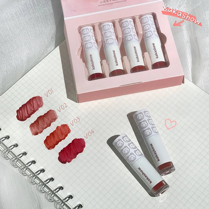 4 sticksCute Bear Shuiguang Lipstick