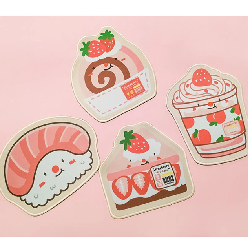 Cute Strawberry Cake Sushi Mouse Pad