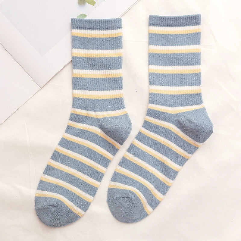 Blue Cotton Socks