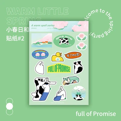 Spring Day Series Waterproof Stickers