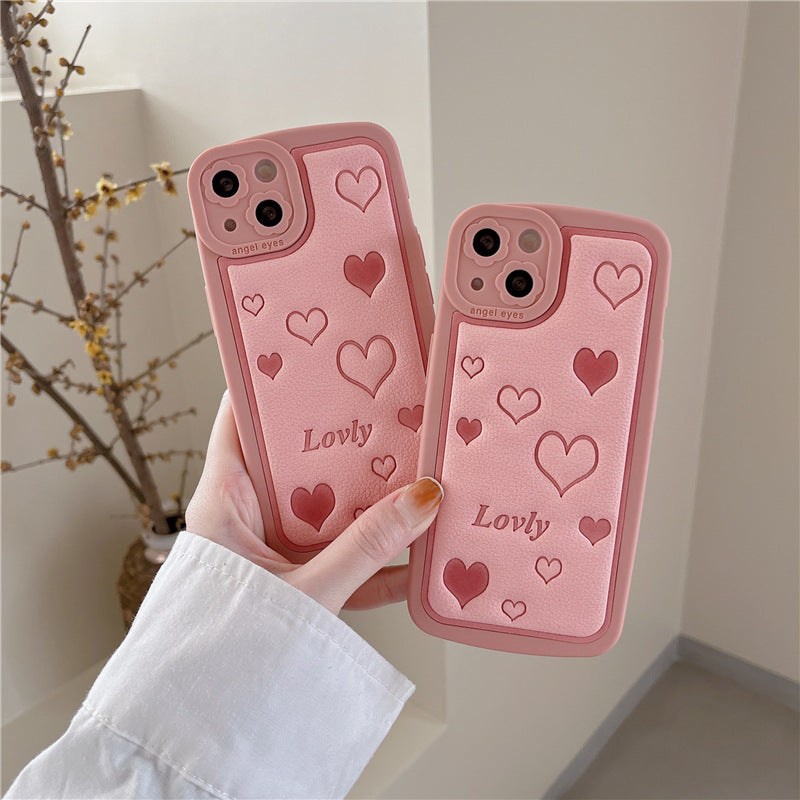 Girly Pink Heart Phone Case