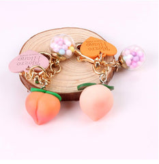 Kawaii Peach Keychain