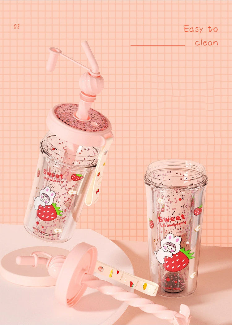 Trendy Cute Straw Cup