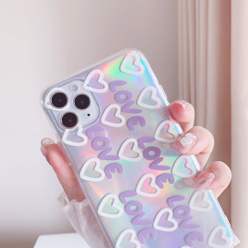 Ins Purple Love Phone Case