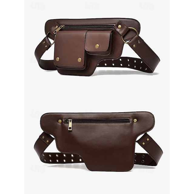 Bag Utility  with Vintage Belt Faux Leather