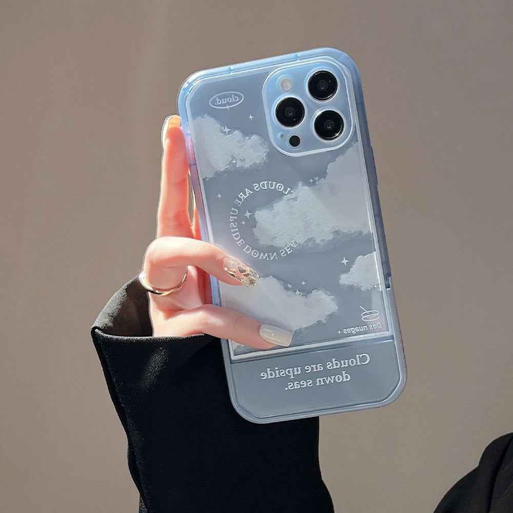 Blue Clouds Hidden Stand Phone Case