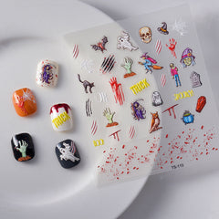 Dark Halloween 5D Nail Art Sticker