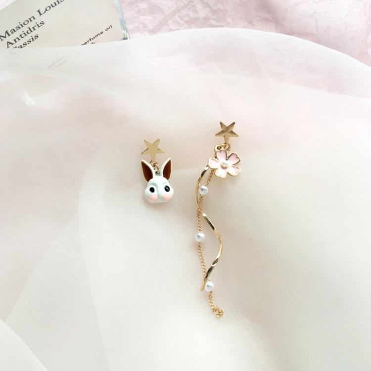 Cute Asymmetric Rabbit Earrings