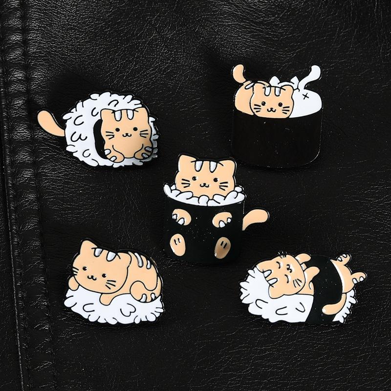 Cute Teacup Blanket Cat Pins