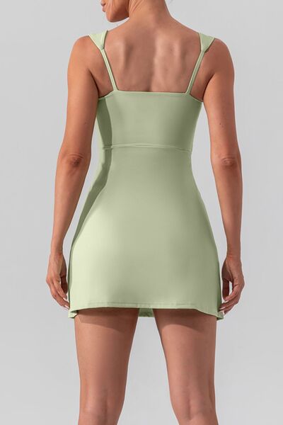 Square Neck Sleeveless Mini Active Dress