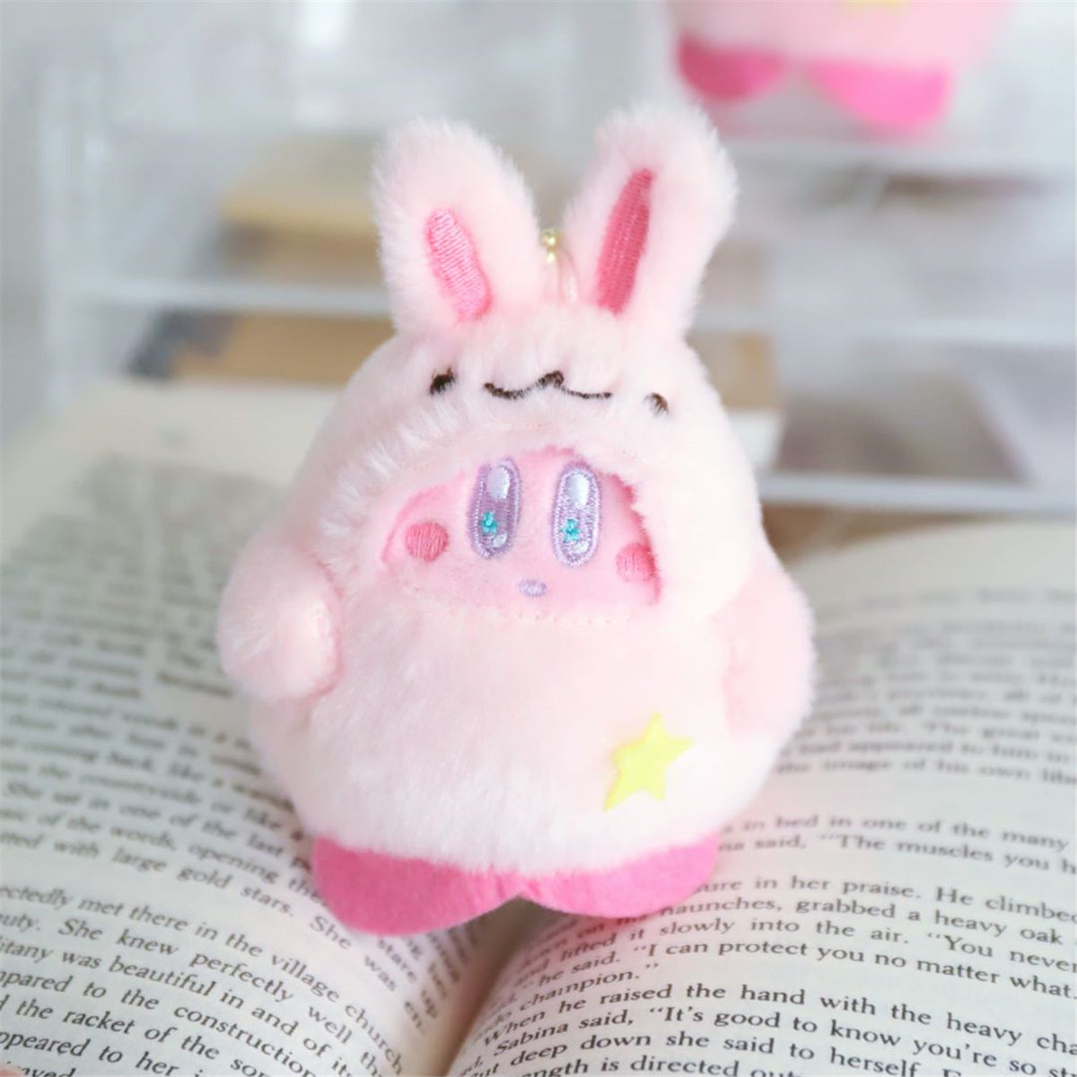 Cute Anime Pink Plush Pendant