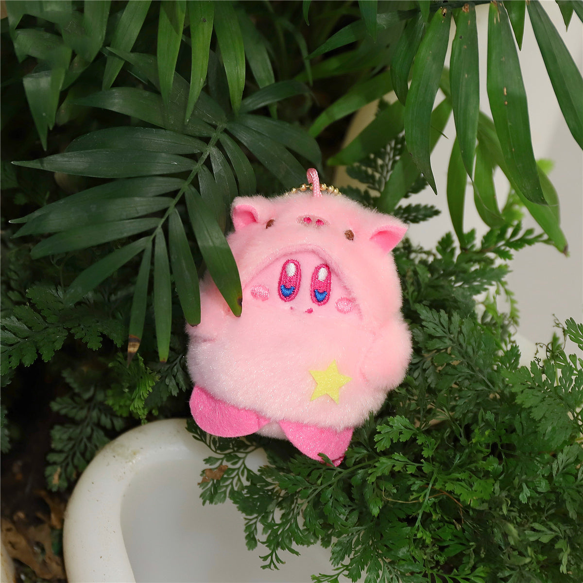 Cute Anime Pink Plush Pendant