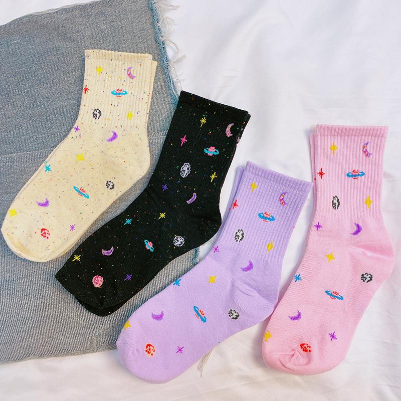 Moon Planet Socks