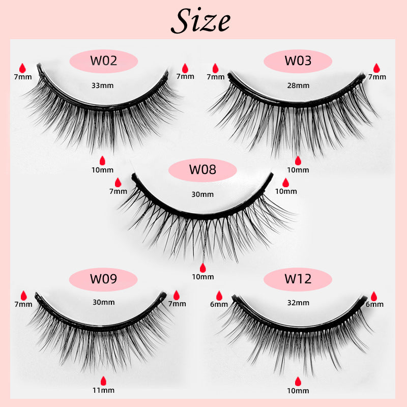 Glue-free Self-adhesive False Eyelashes*3pairs