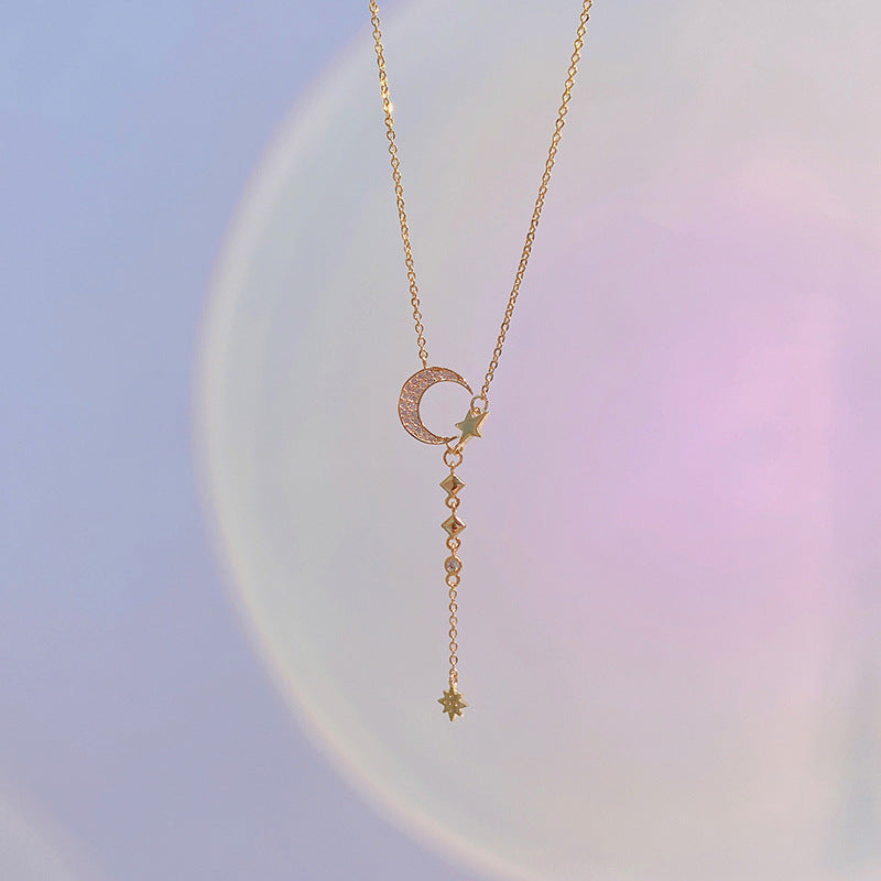 Moon Drop Star Necklace