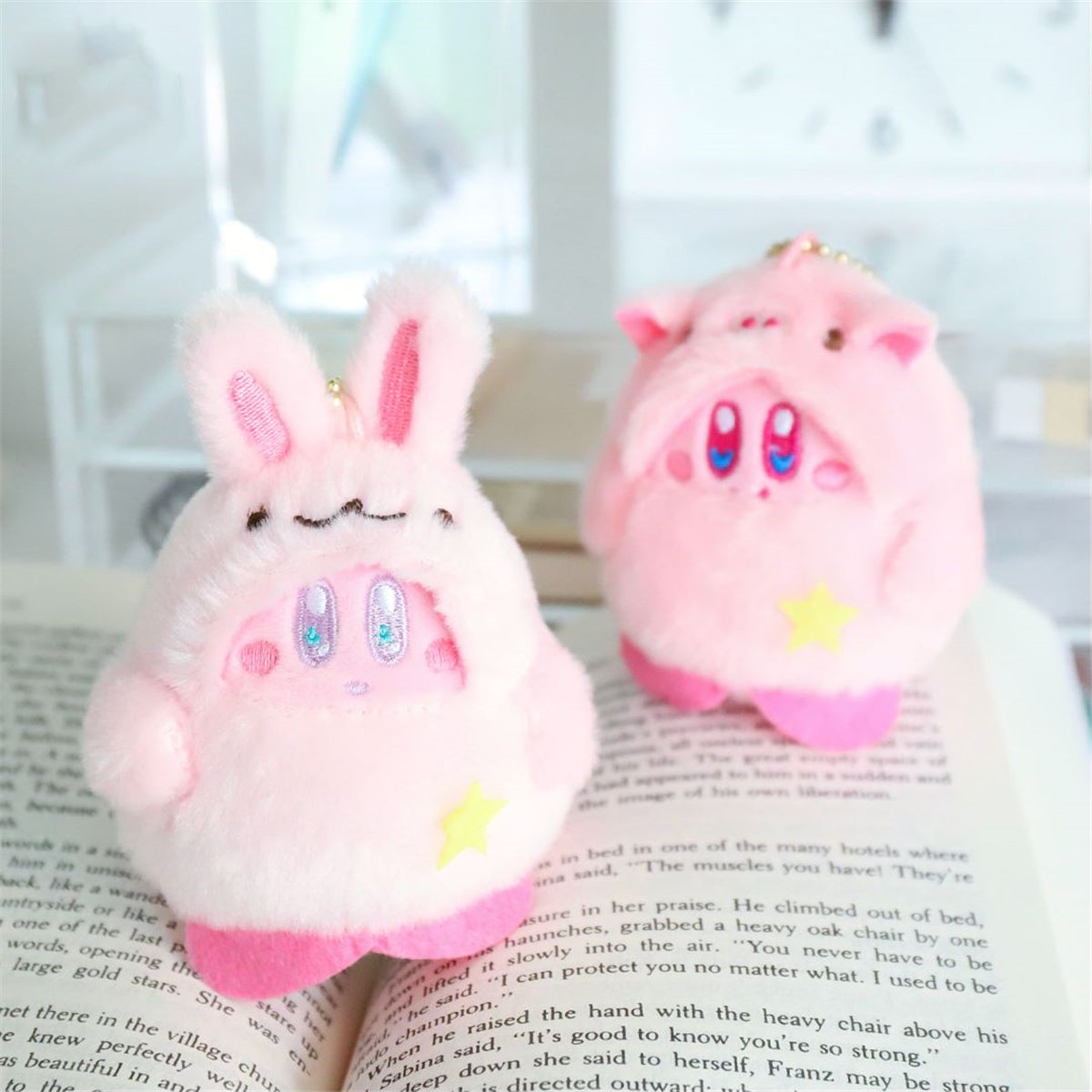 Cute Anime Pink Plush Pendant