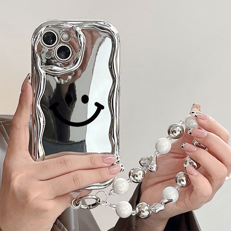 Kawaii Smiley Silver Phone Case