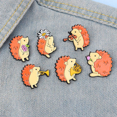 Cartoon Cute Hedgehog Pins