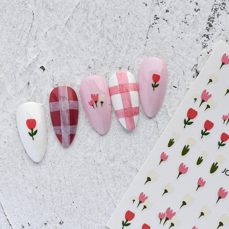 Kawaii Tulip Nail Sticker