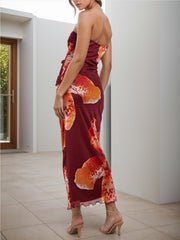 Casual Floral Sleeveless Maxi Dress