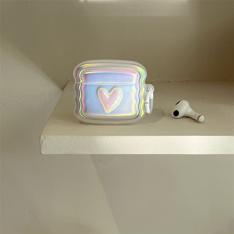 Kawaii Laser Heart Airpods Case