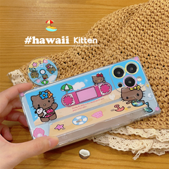 Kawaii Tanned Cat Magnetic Tape Holder Phone Case