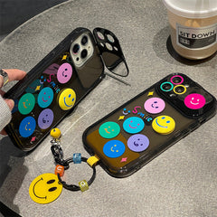 Kawaii Smiley Mirror Holder iPhone case