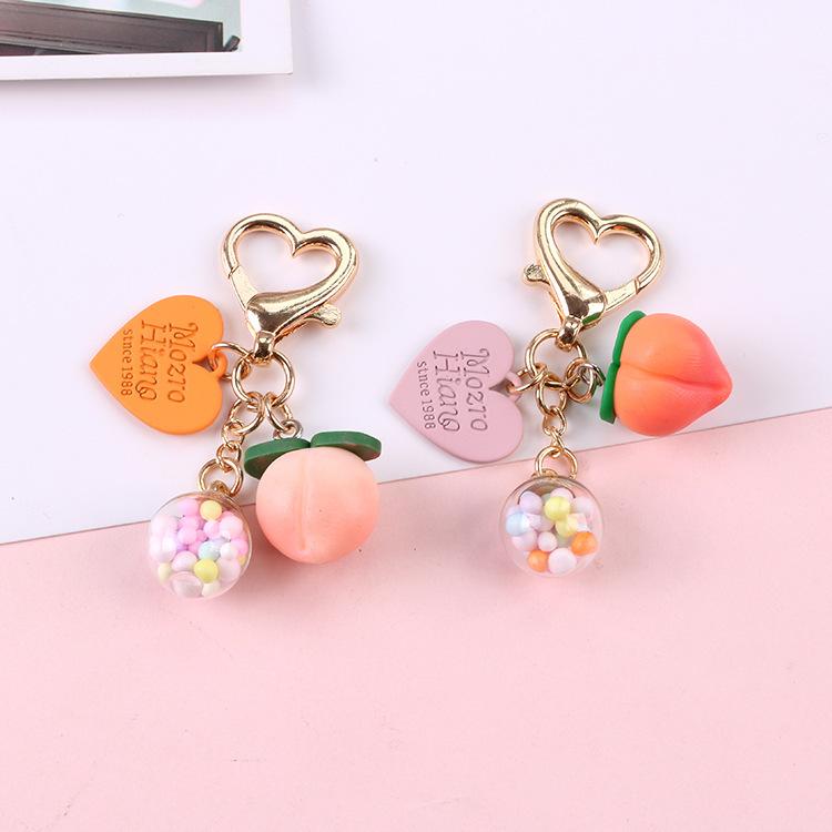 Kawaii Peach Keychain